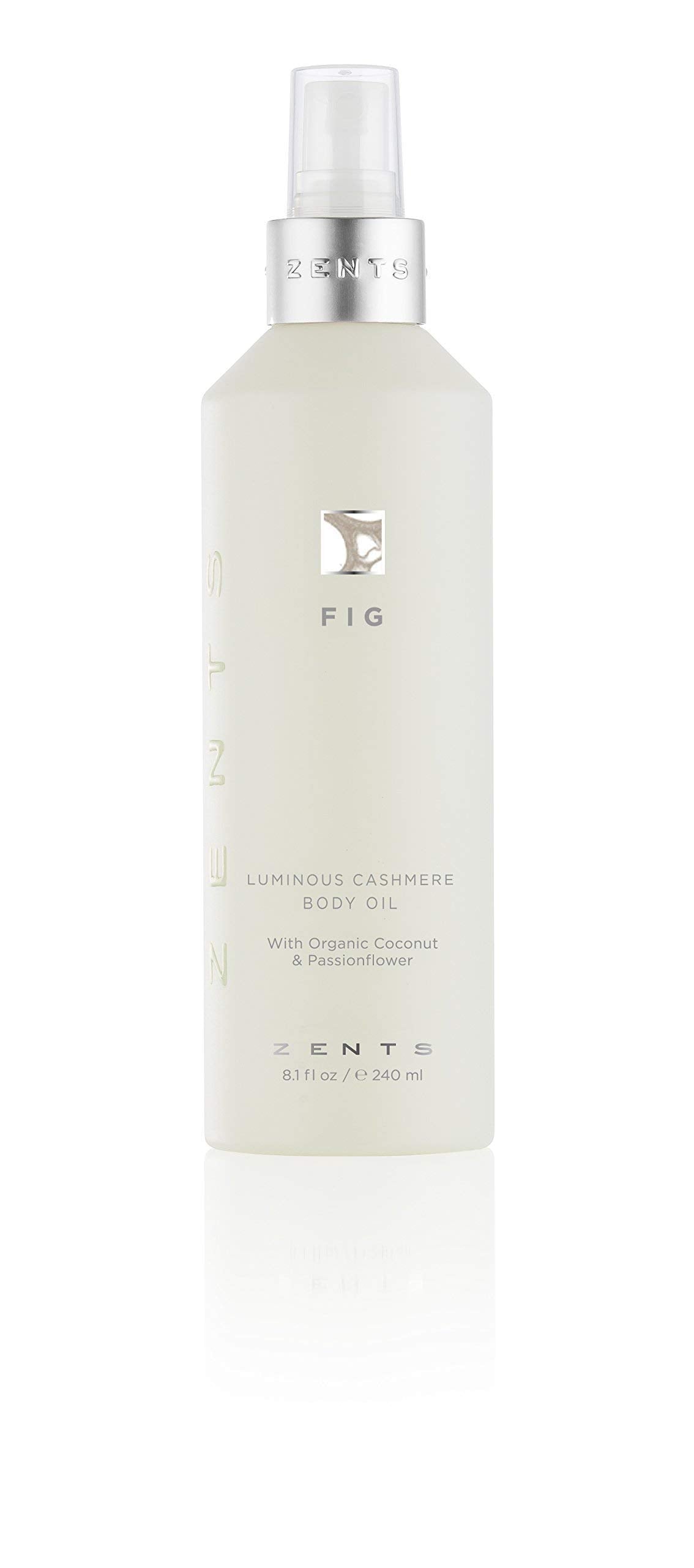 Zents Luminous Cashmere Body Oil – Fig Fragrance | Hydrating Oil with Vitamin E & Coconut Oil | 8 oz