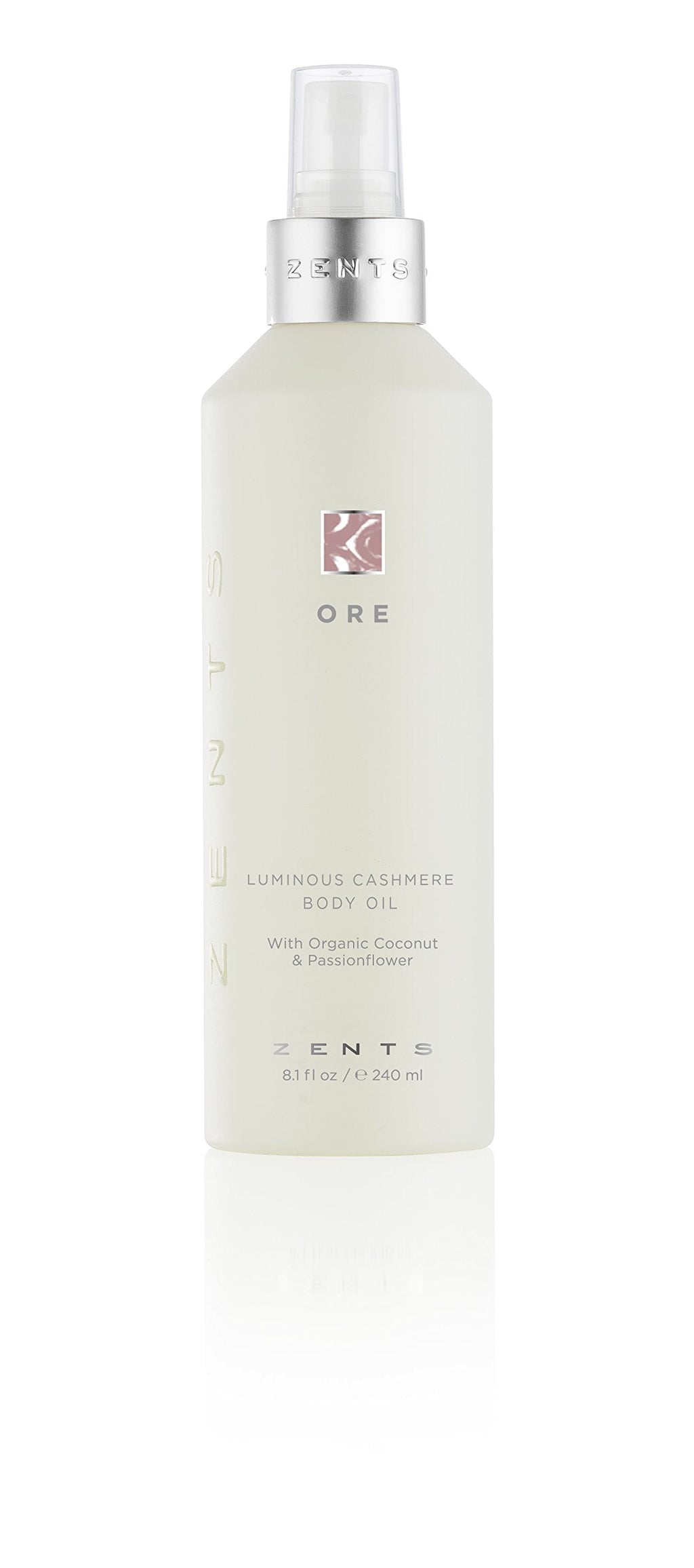 Zents Luminous Cashmere Body Oil (Ore Fragrance) – Moisturizing Oil with Vitamin E & Organic Coconut Oil | 8 oz