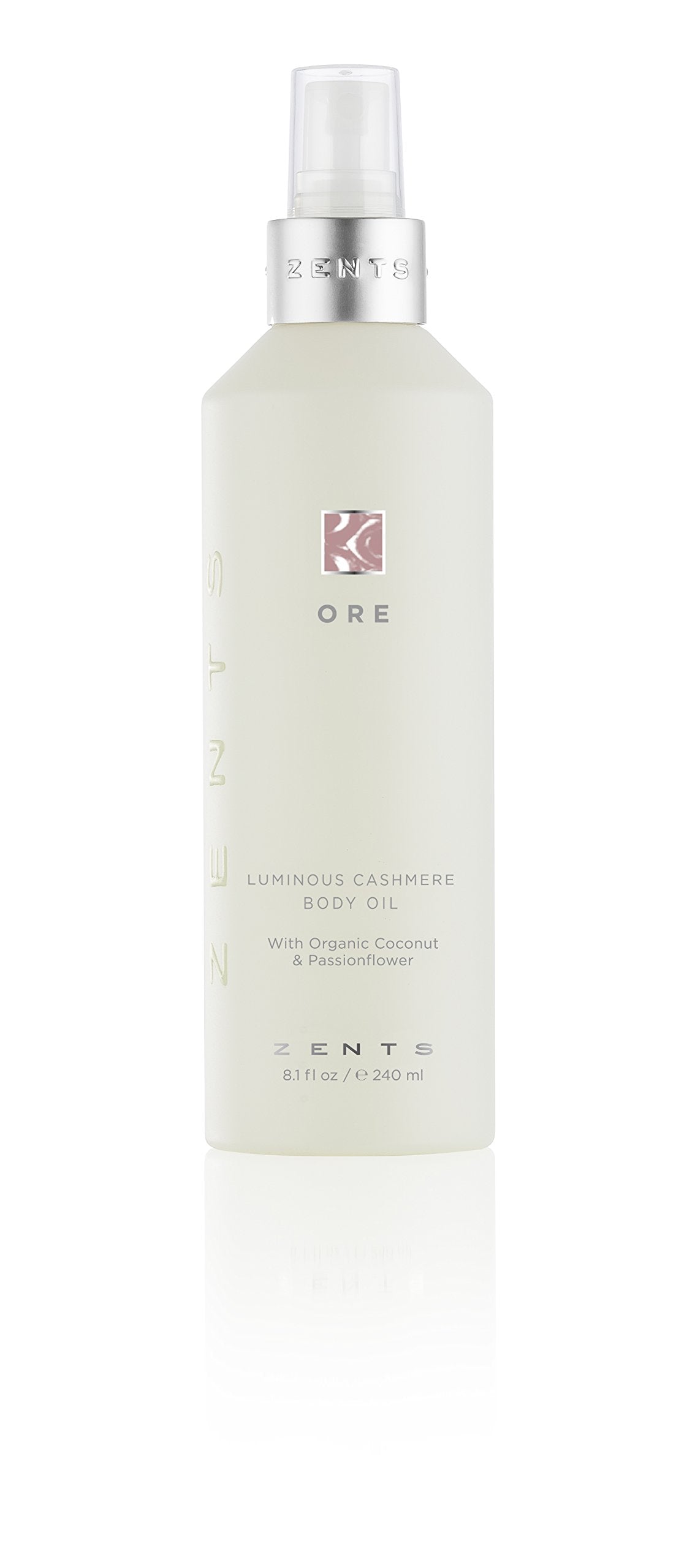 Zents Luminous Cashmere Body Oil (Ore Fragrance) – Moisturizing Oil with Vitamin E & Organic Coconut Oil | 8 oz