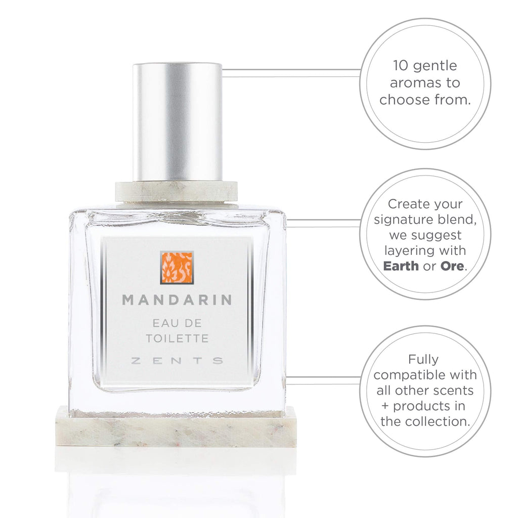 Zents Eau de Parfum Mandarin – Unisex Citrus-Spice Scent with Ginger, Cardamom & Mandarin | 1.69 oz