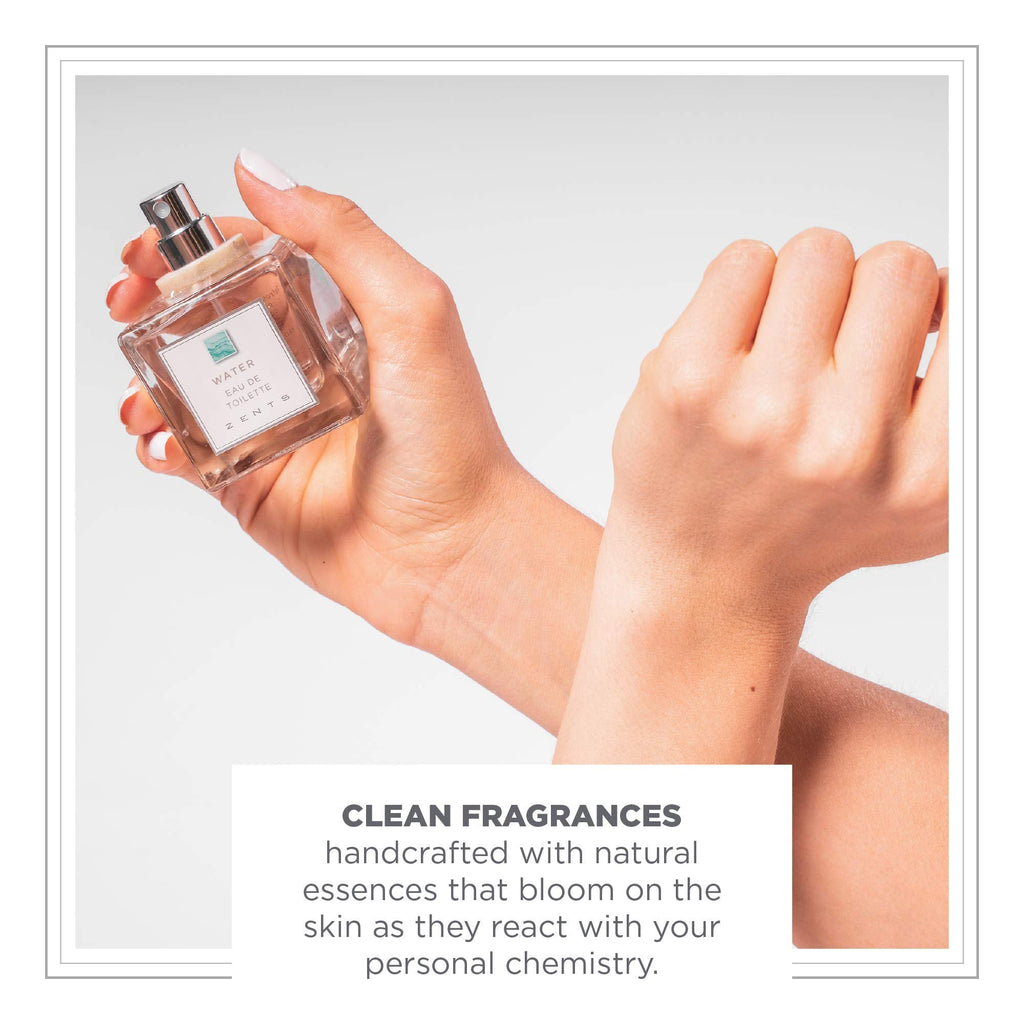 Zents Water Eau de Parfum – Unisex Fresh Scent with Chamomile, Coriander & Lemon | 1.69 oz
