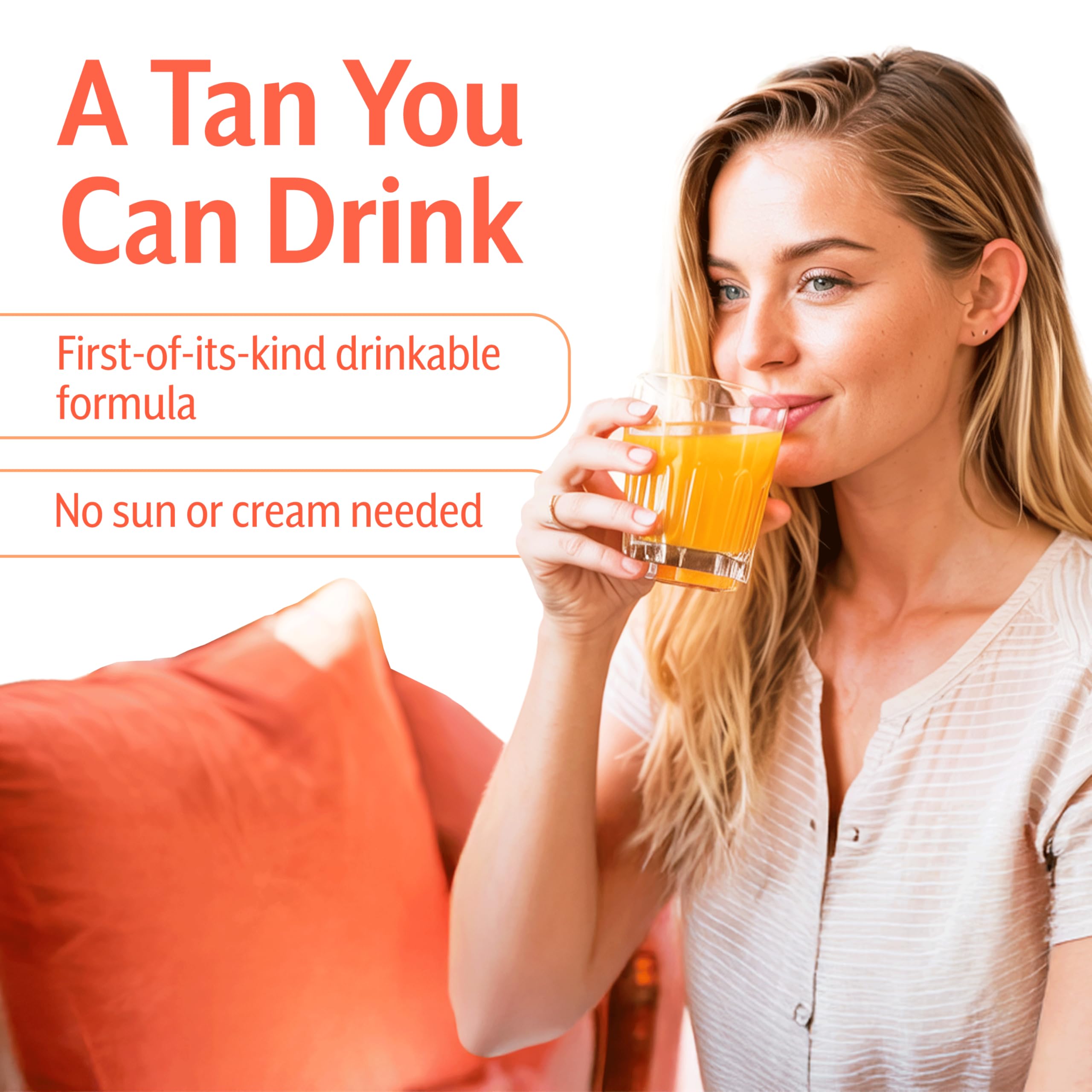 Zeria Tanning Drops to Drink – Vegan Edible Self Tanner with Watermelon Flavor (50mL) – Natural Glow