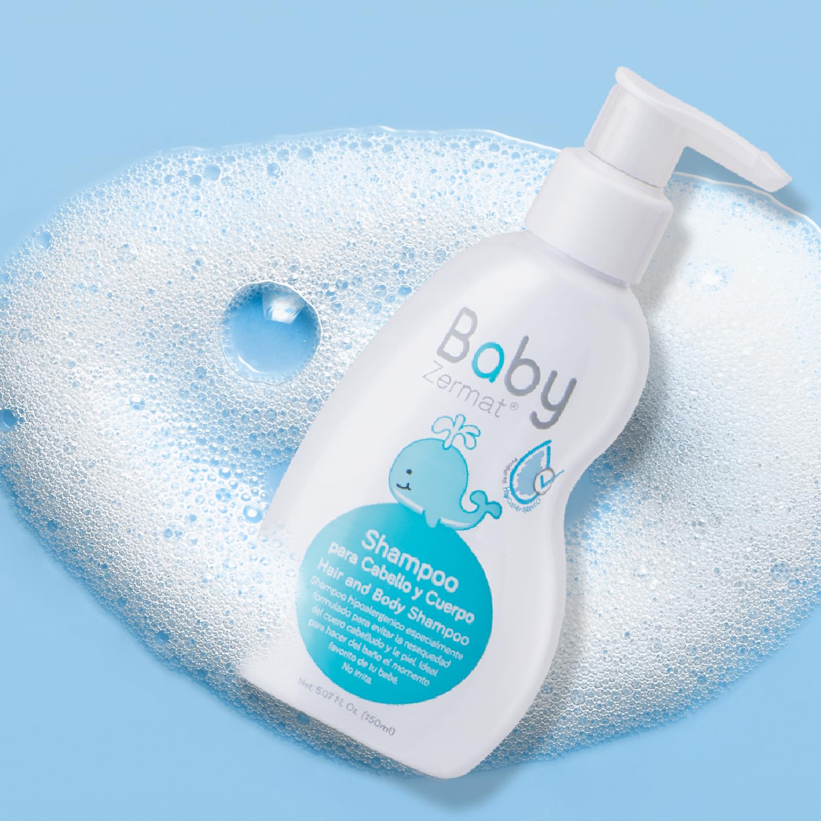 Zermat Hair and Body Shampoo for Babies – Gentle, Irritation-Free Cleansing (5.07 Fl Oz)