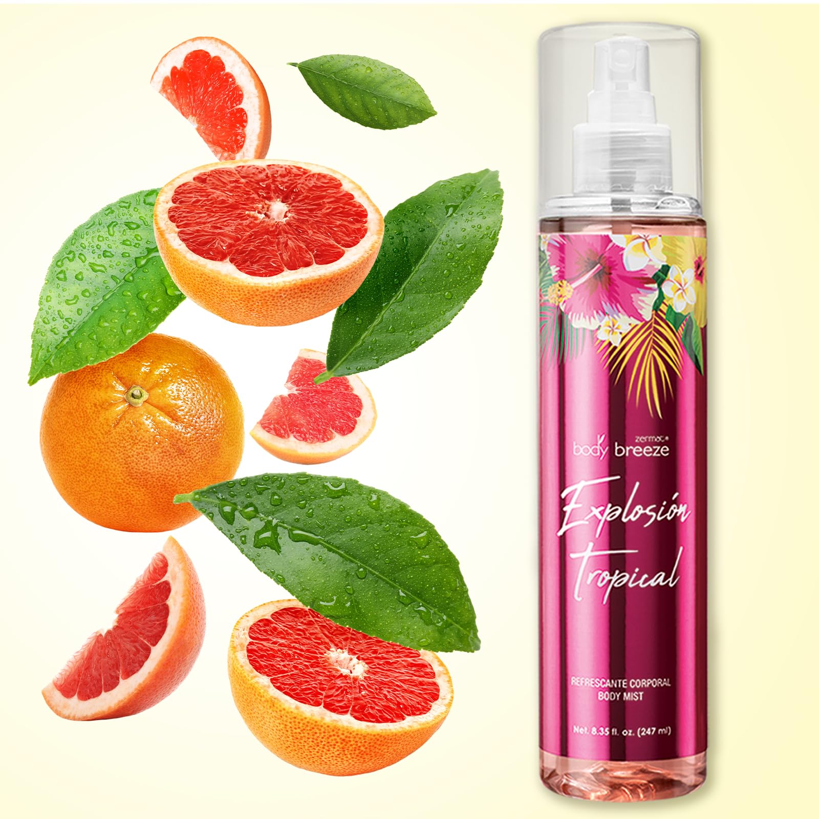 Zermat Explosion Tropical Body Mist for Women | Hydrating Glycerin Formula, Floral-Fruity Scent 8.35 fl oz