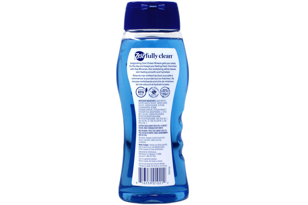 Zest Body Wash: Sea Minerals, Ocean Breeze, Hydrating Soap for All Skin Types | 6-Piece Pack