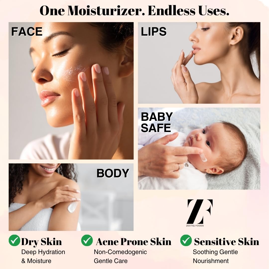 ZESTIQ FOODS ZF 100% Grass-Fed Beef Tallow – Lavender Whipped Moisturizer for Face & Body