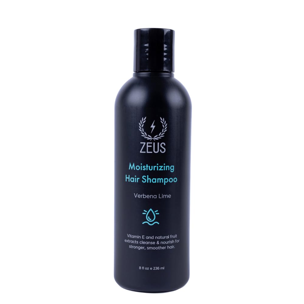 ZEUS Advanced Moisturizing Shampoo for Men — Vitamin E, Argan Oil, Tea Tree | Made in USA | 8 oz
