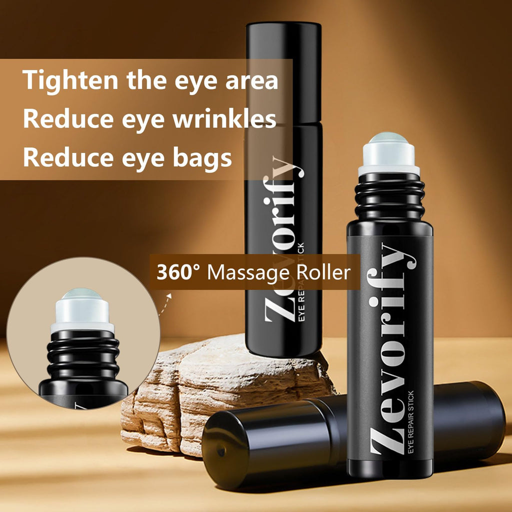 Zevorify Eye Repair Stick for Men | Caffeine Under-Eye Roller for Depuffing & Hydration | 0.34 Fl Oz
