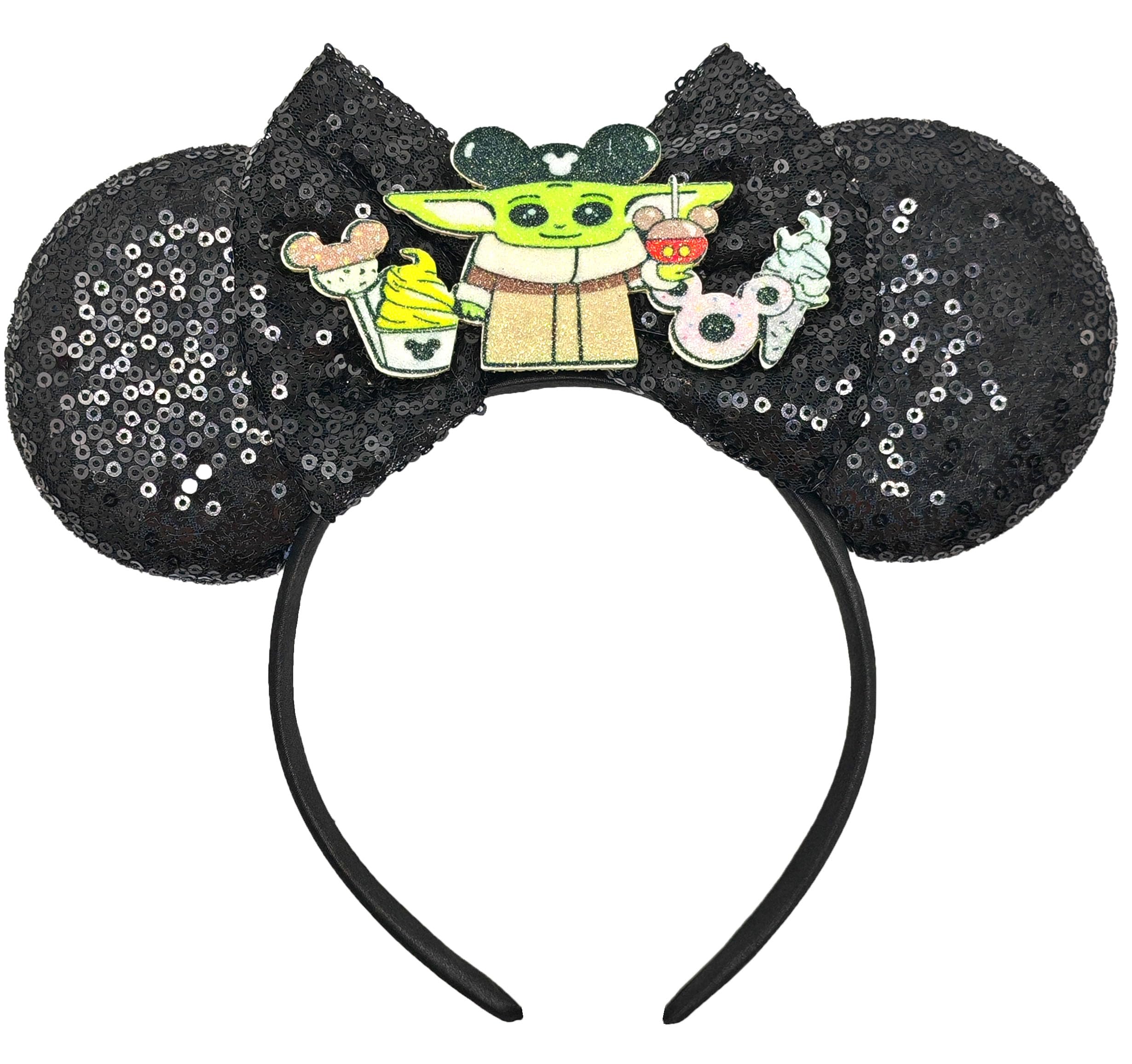 ZHENNAN Glitter Mandalorian Bows Headband – Unisex Costume Hair Accessory