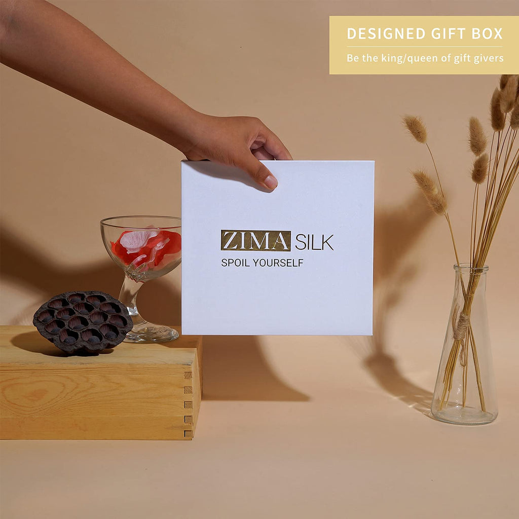 ZIMASILK 22 Momme Silk Bonnet – 100% Mulberry Silk Hair Wrap with Adjustable Elastic Bar, Burgundy