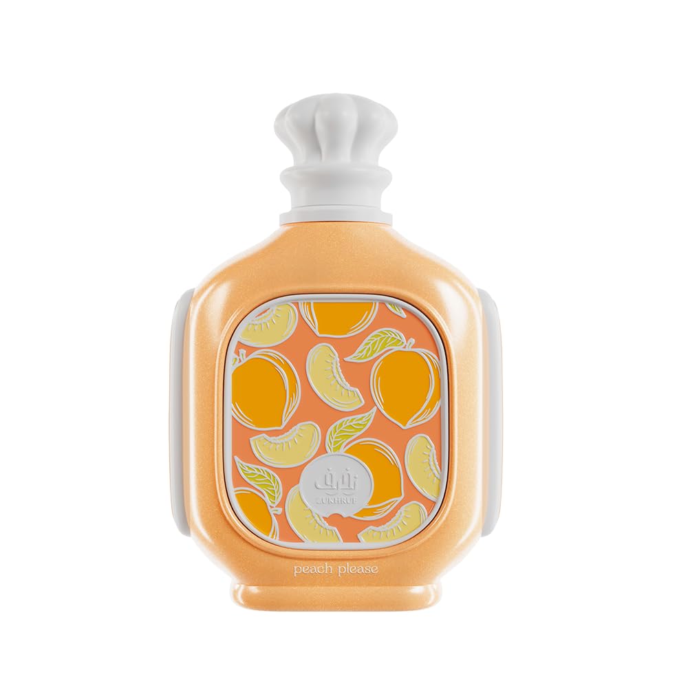zimaya Zukhruf Peach Please Unisex Eau De Parfum 3.4 Fl Oz | Fruity-Gourmand with Vanilla & Spice