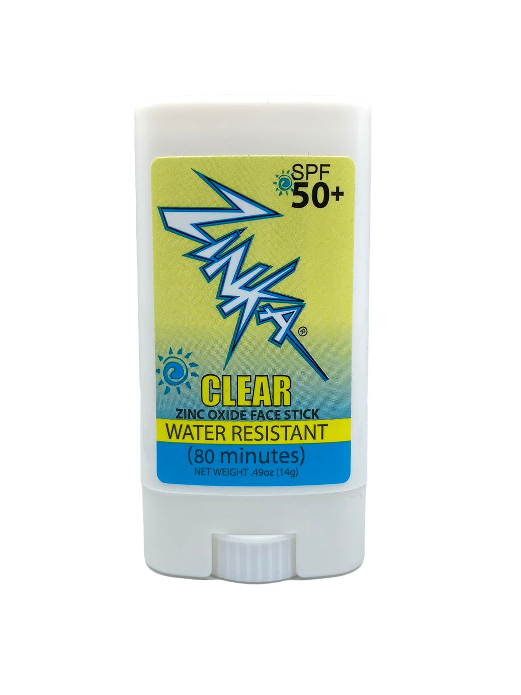 Zinka Clear Zinc Oxide Sunscreen Stick SPF 50 — Travel-Friendly, Non-Greasy & Water-Resistant