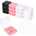 Zisiueel 24pcs Nails Packaging Boxes with Double-Sided Adhesive Tape – Acrylic Display Storage in 4 Colors