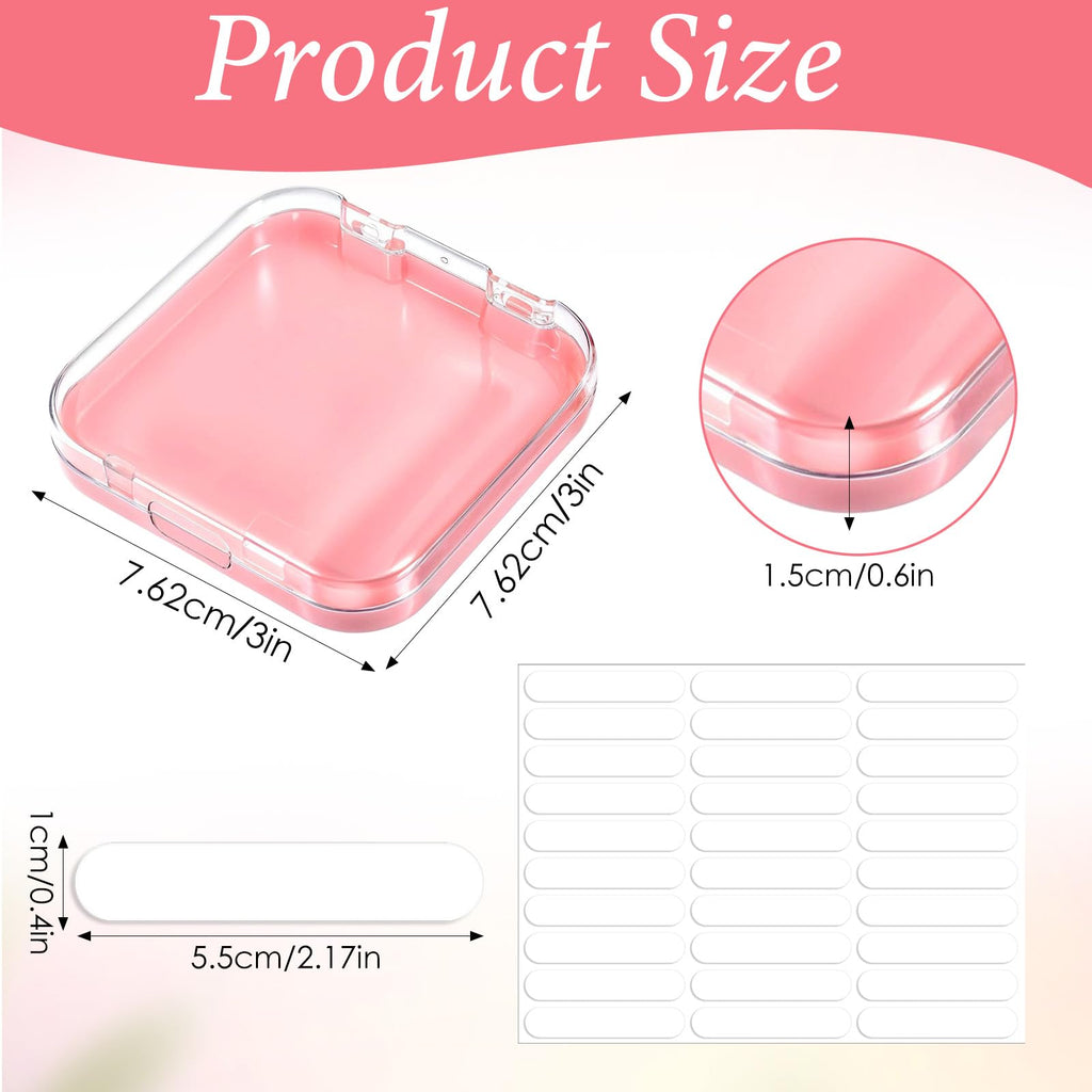 Zisiueel 24pcs Nails Packaging Boxes with Double-Sided Adhesive Tape – Acrylic Display Storage in 4 Colors