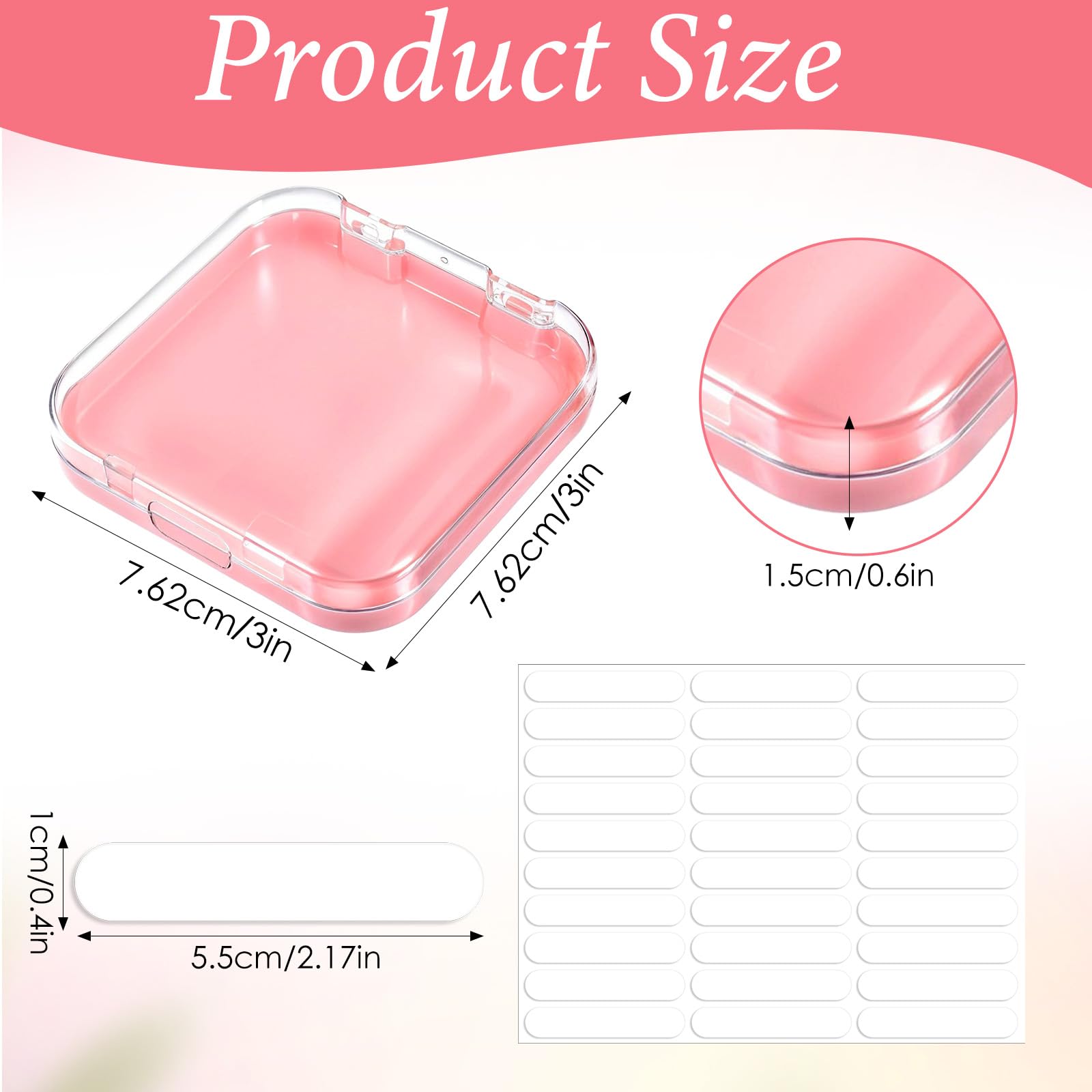 Zisiueel 24pcs Nails Packaging Boxes with Double-Sided Adhesive Tape – Acrylic Display Storage in 4 Colors
