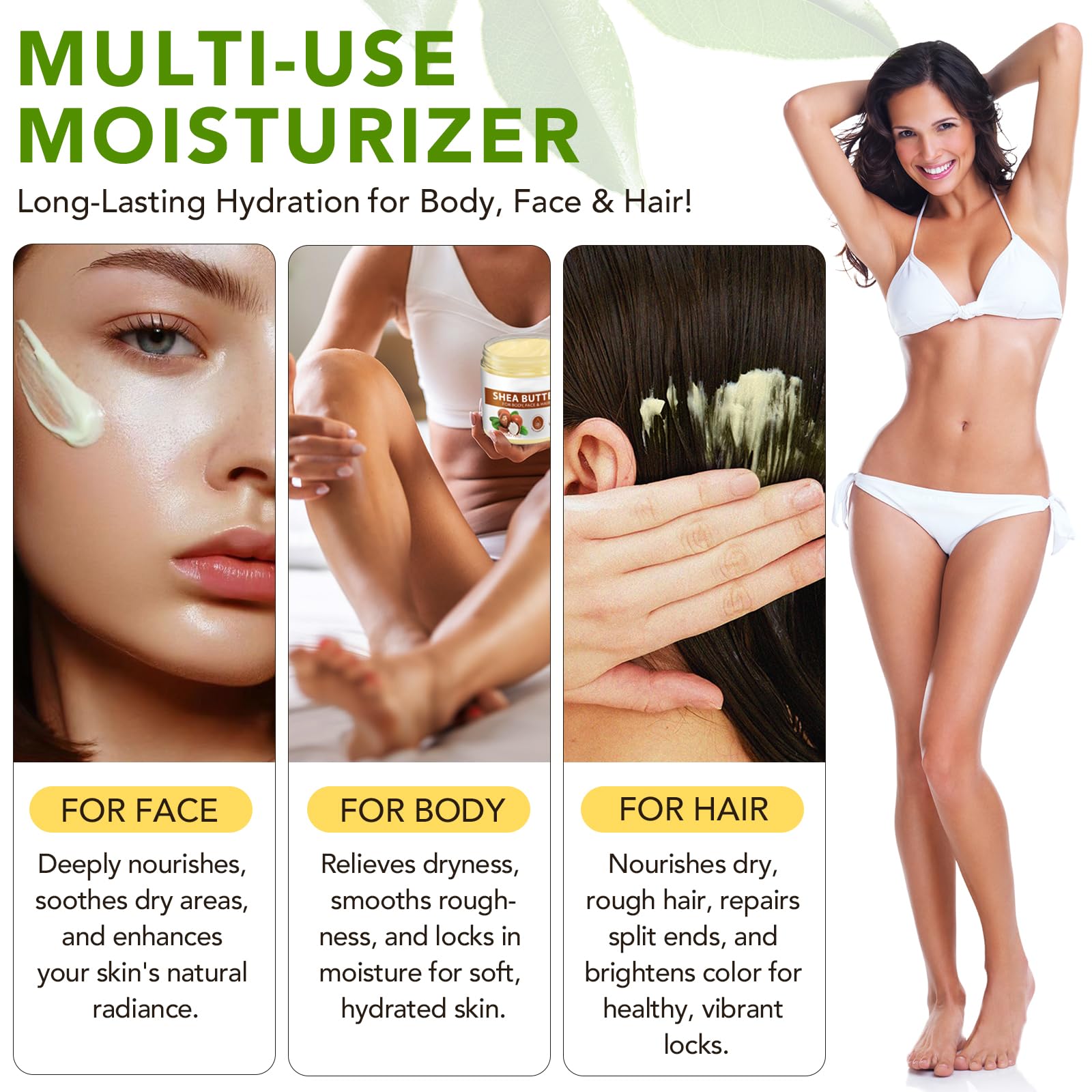 ZIXAOK Organic Raw Shea Butter – 100% Pure & Unrefined, 7.8 oz, Deep Moisture for Skin, Hair & Lips