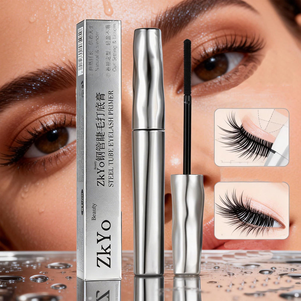 ZkYo Beauty Steel Tube Eyelash Primer & Waterproof Mascara – Curl & Longevity