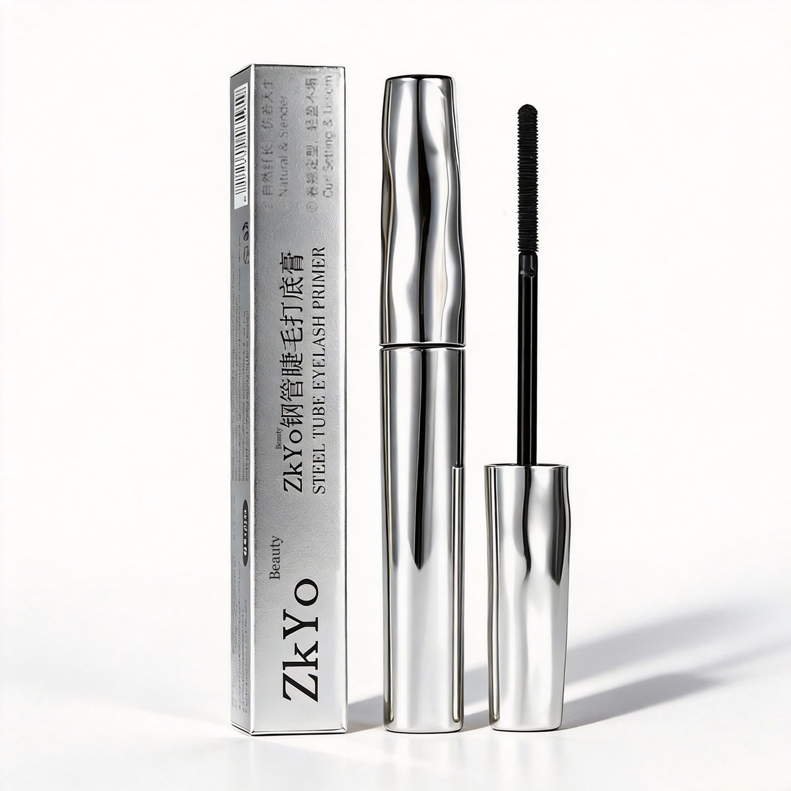 ZkYo Beauty Steel Tube Eyelash Primer & Waterproof Mascara – Curl & Longevity
