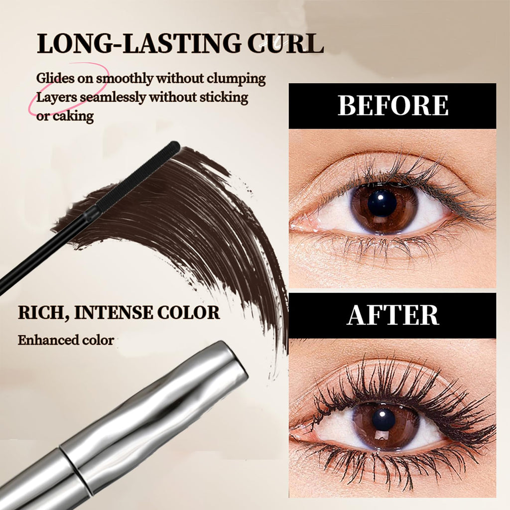 ZkYo Beauty Steel Tube Eyelash Primer & Waterproof Mascara – Curl & Longevity