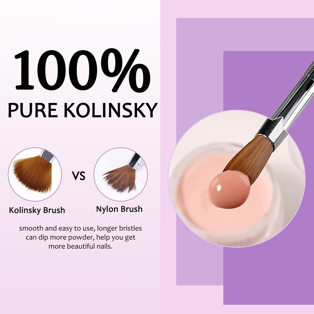 ZoCCee Acrylic Nail Brush – 100% Kolinsky Sable, Salon-Grade for Gradient & 3D Carving (Size #10)