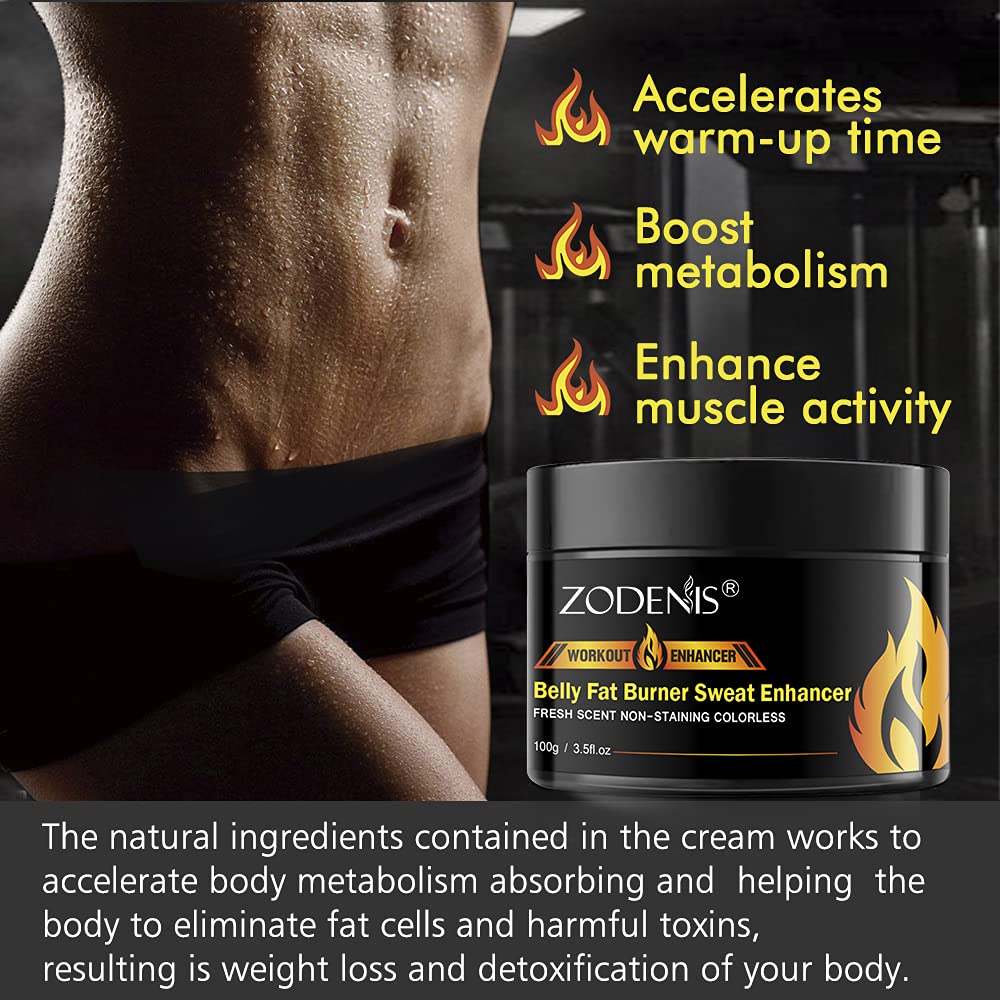ZODENIS Hot Cream Cellulite & Fat Burner – Slimming Cream for Belly & Thighs (3.5 oz)