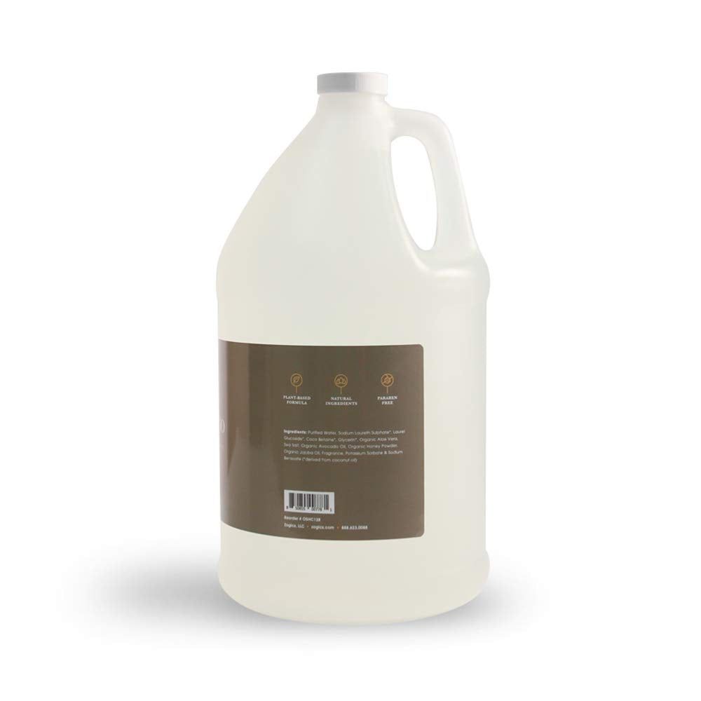 Zogics Organics Shampoo – Hydrating Natural Shampoo for Women & Men (Honey Coconut, 1 Gallon)