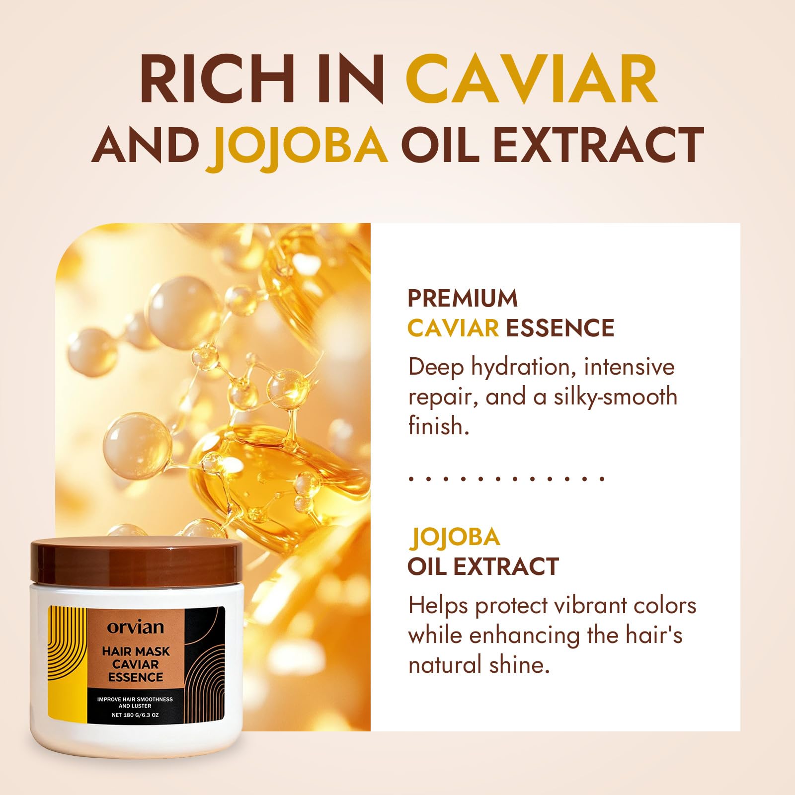 ZPX Orvian Caviar Hair Mask – Deep Repair & Moisture for Dry, Coarse, Damaged Hair