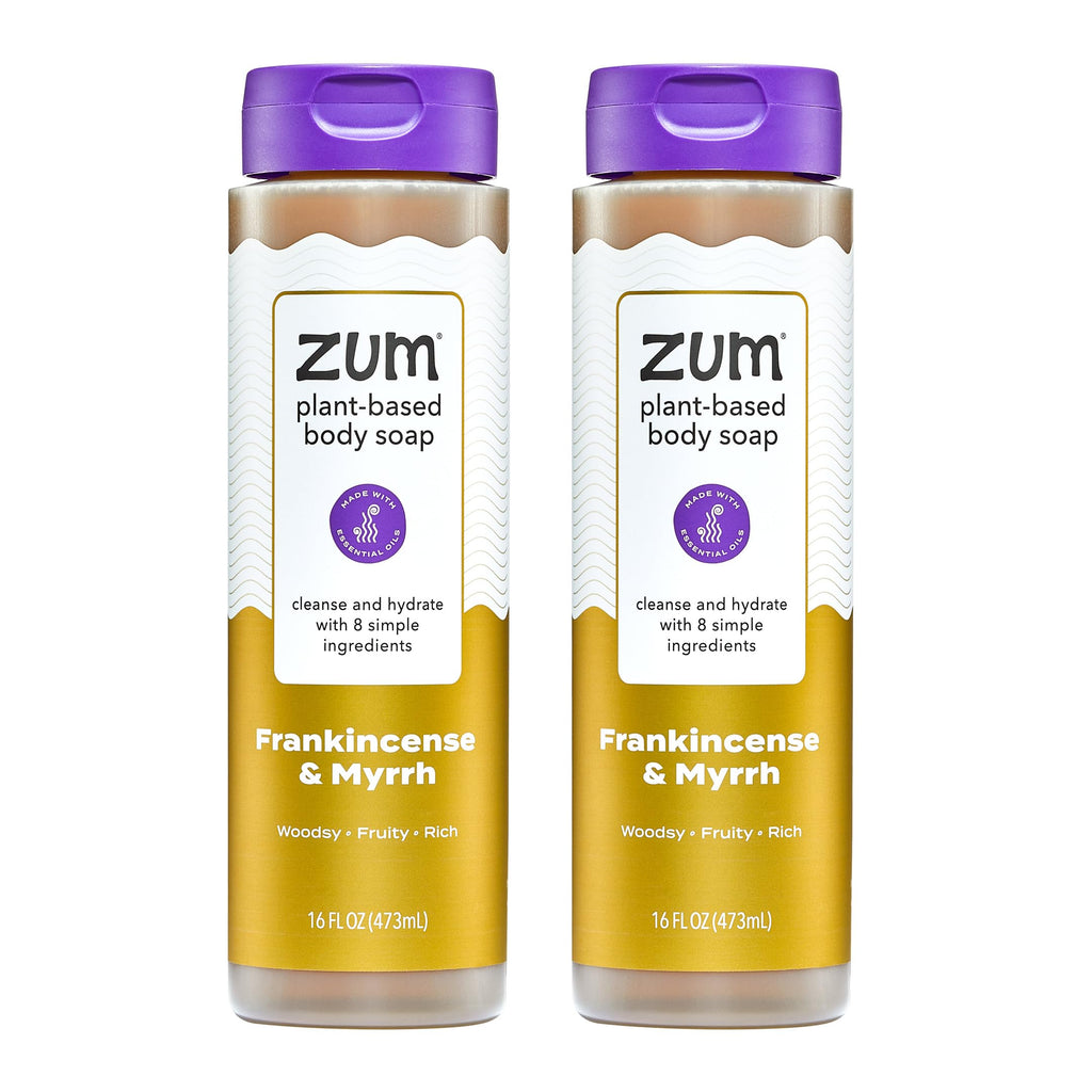 Zum Body Soap – Frankincense & Myrrh (16 fl oz, 2 pack) | Natural, Cruelty-Free Cleanser