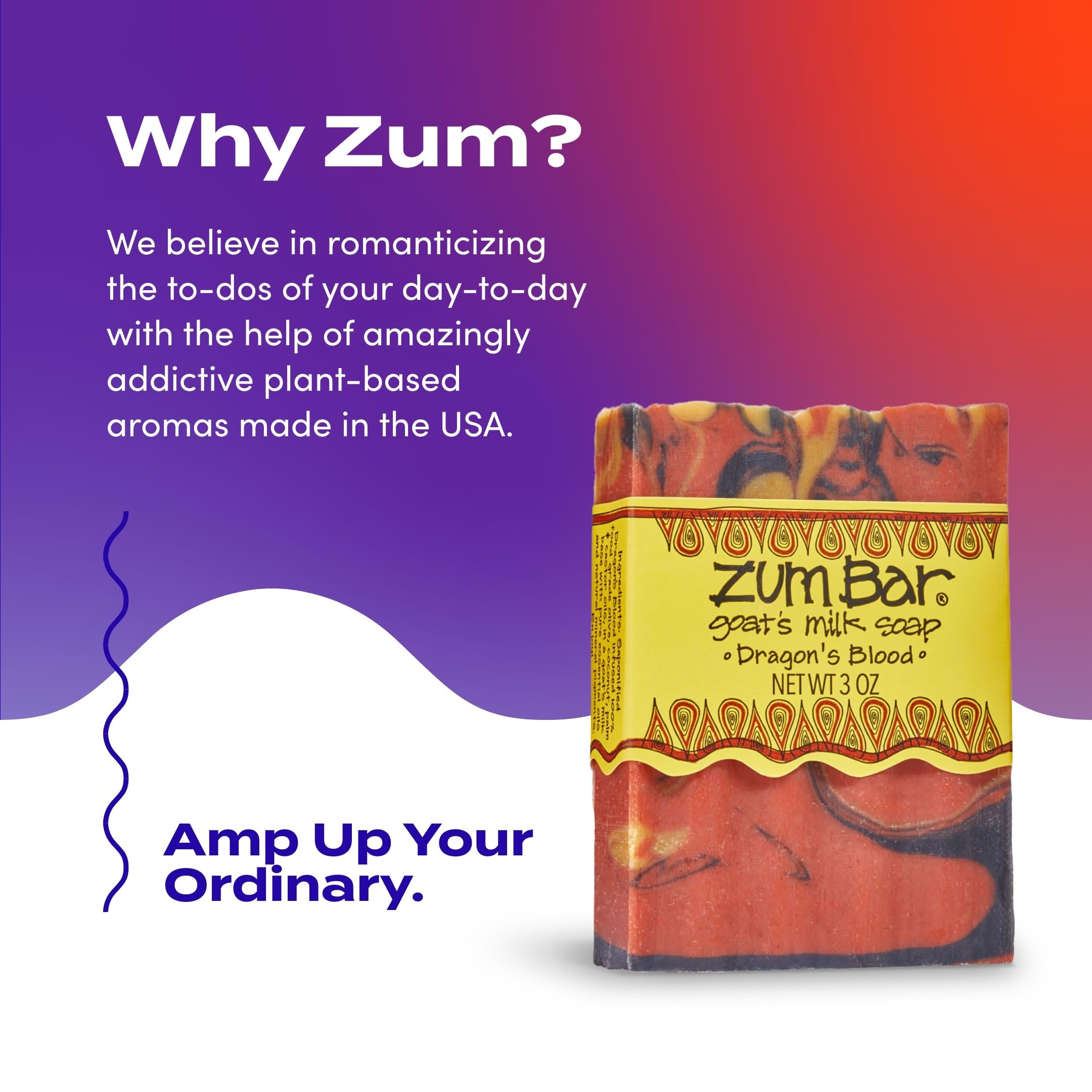 Zum Indigo Goat Milk Soap Bar – Dragon's Blood Scent, 3 oz (6 Pack) – Natural Oils & Cruelty-Free