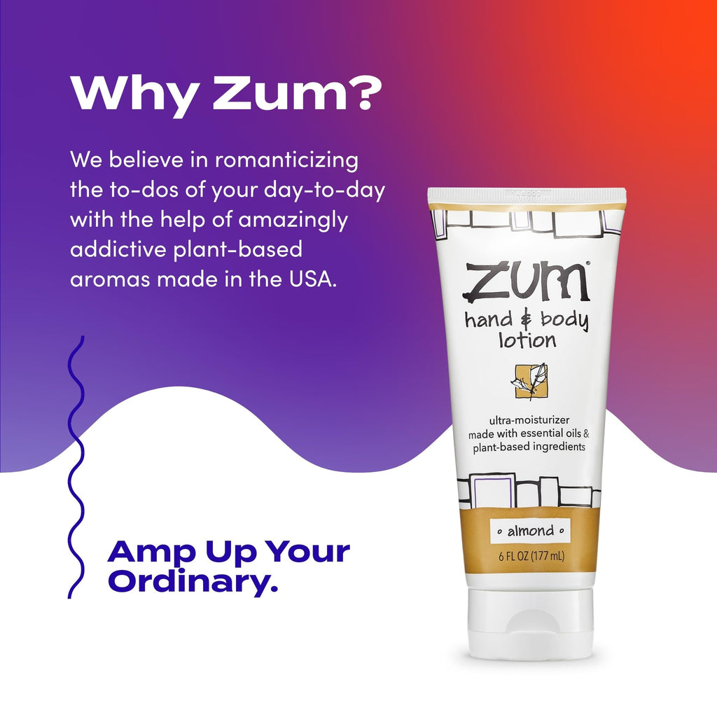 Zum Indigo Wild Hand & Body Lotion – Almond Scent, 6 fl oz, 2-Pack