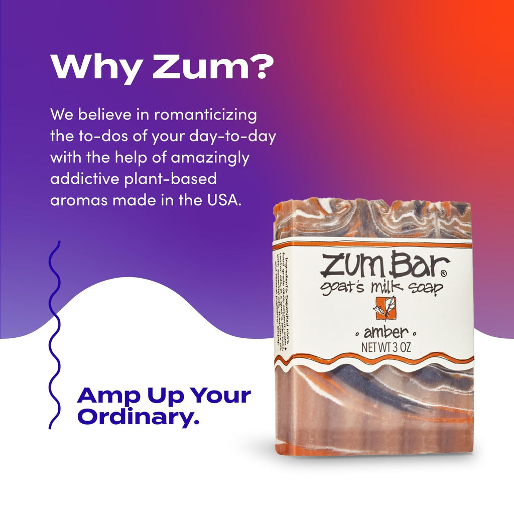 Zum Indigo Wild Goat's Milk Soap Bar – Amber, Essential Oils, 3 oz (6 Pack)