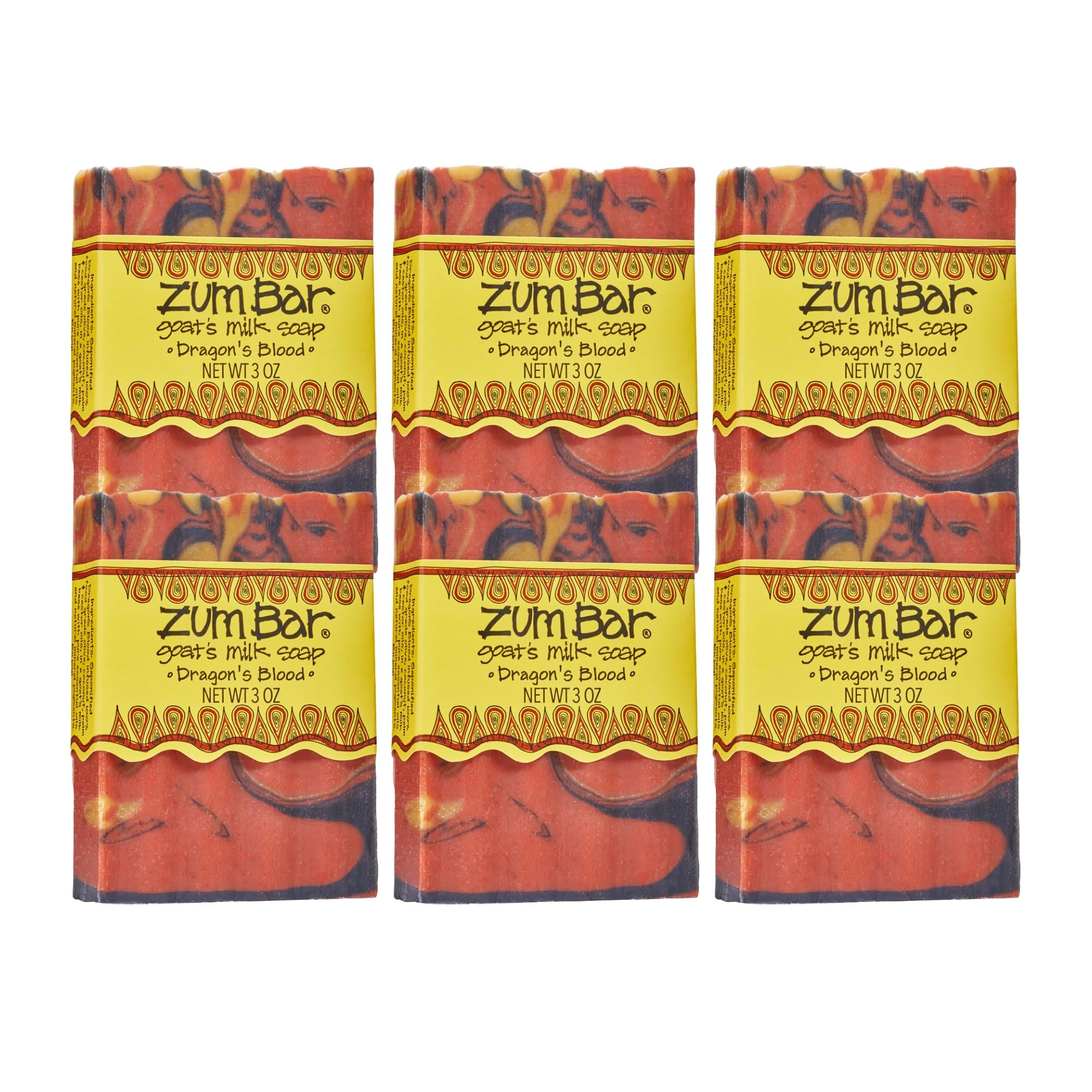 Zum Indigo Goat Milk Soap Bar – Dragon's Blood Scent, 3 oz (6 Pack) – Natural Oils & Cruelty-Free