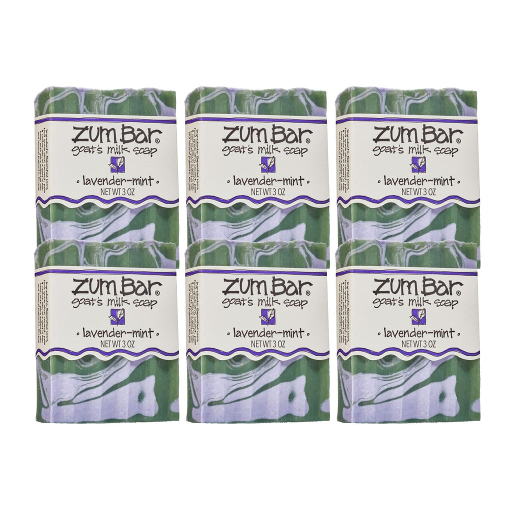 Zum Indigo Wild Goat Milk Soap Bar – Lavender Mint, 3 oz, 6 Pack | Natural Oils, Cruelty-Free