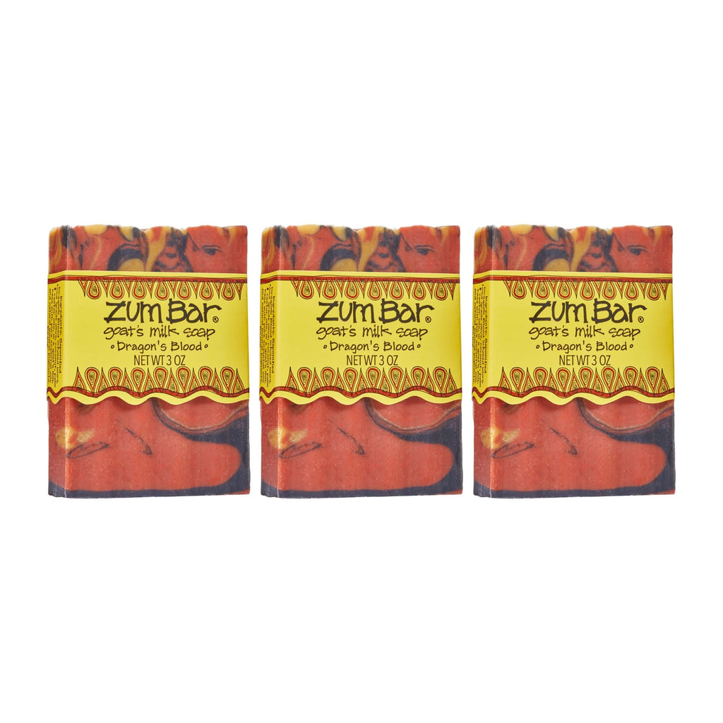 Zum Indigo Wild Goat’s Milk Soap Bar – Dragon's Blood, 3 oz (3-Pack)