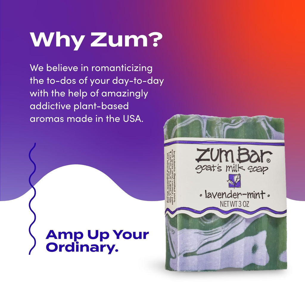 Zum Indigo Wild Goat Milk Soap Bar – Lavender Mint, 3 oz, 6 Pack | Natural Oils, Cruelty-Free