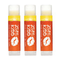 Zum Kiss Stick Tangerine Lip Balm (3 Pack) – Natural, Hydrating Lip Moisturizer with Organic Beeswax, Sunflower Oil & Vitamin E