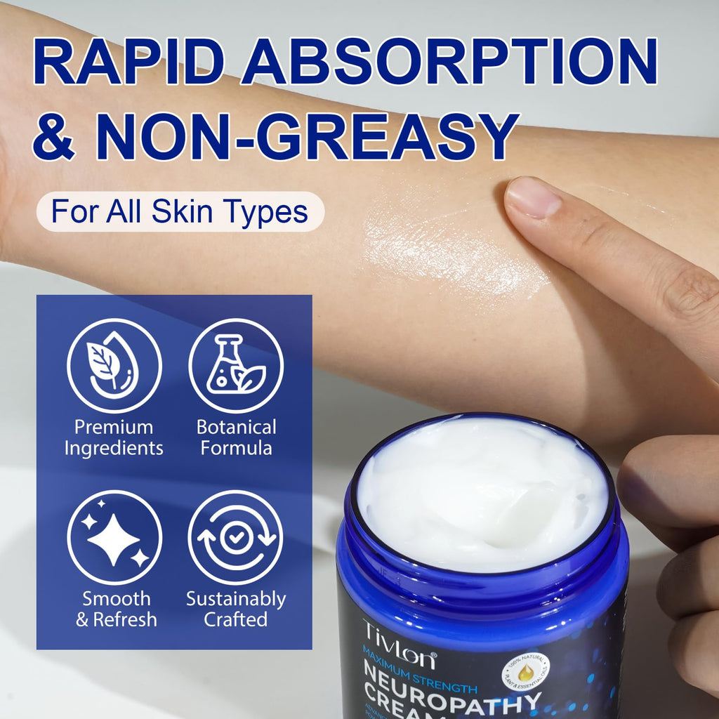 ZVHCFYQR Neuropathy Relief Cream – Maximum Strength Relief for Hands, Feet, Legs & Toes