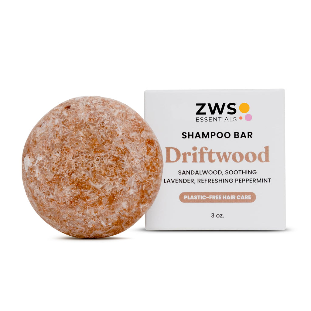 ZWS Essentials Driftwood Shampoo Bar – Vegan Solid Cleanser for Oily Hair, Dandruff & Psoriasis