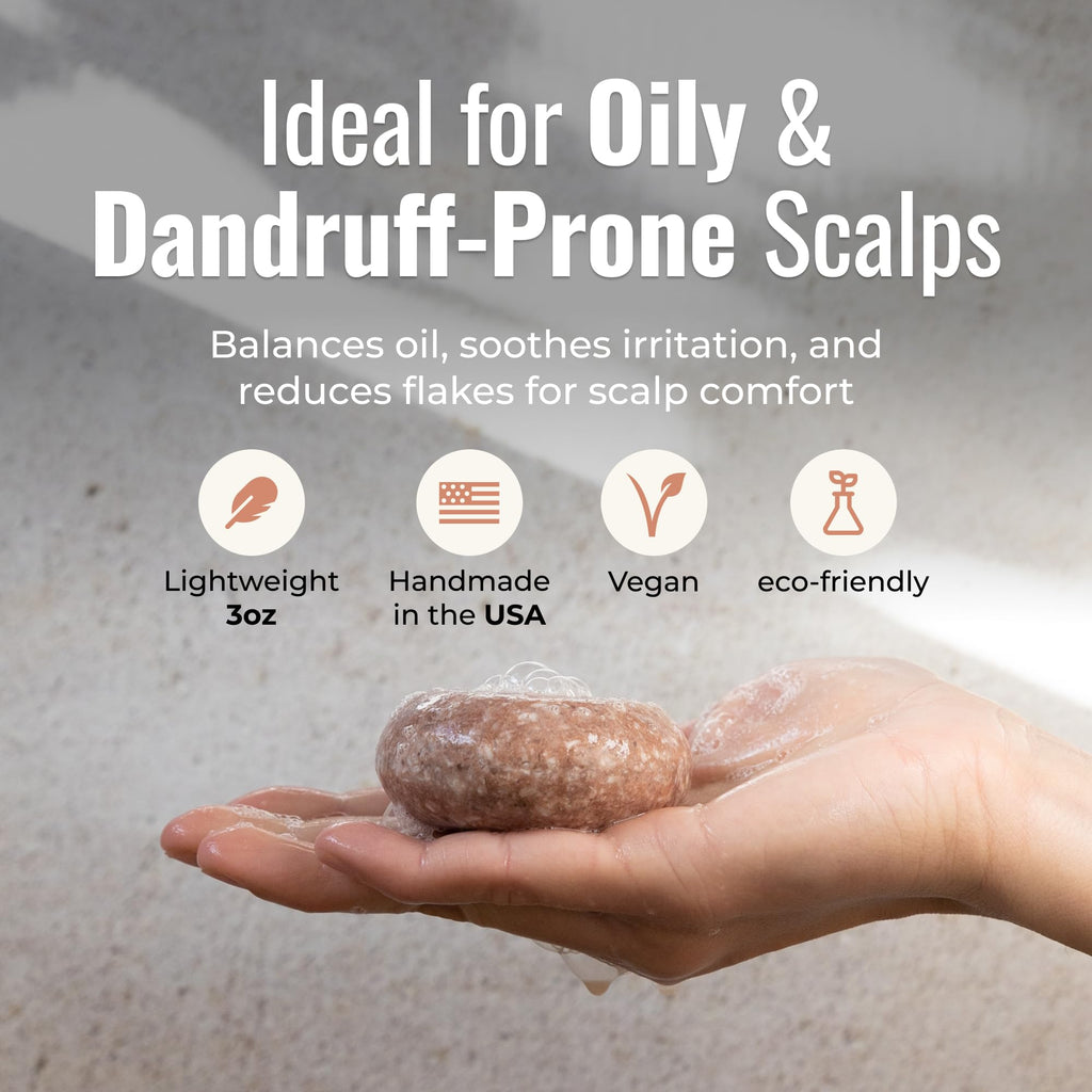 ZWS Essentials Driftwood Shampoo Bar – Vegan Solid Cleanser for Oily Hair, Dandruff & Psoriasis