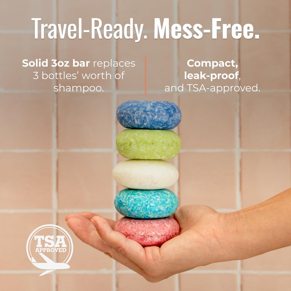 ZWS Essentials Peppermint Breeze Shampoo Bar – Vegan Solid, Zero Waste Care for Oily Hair