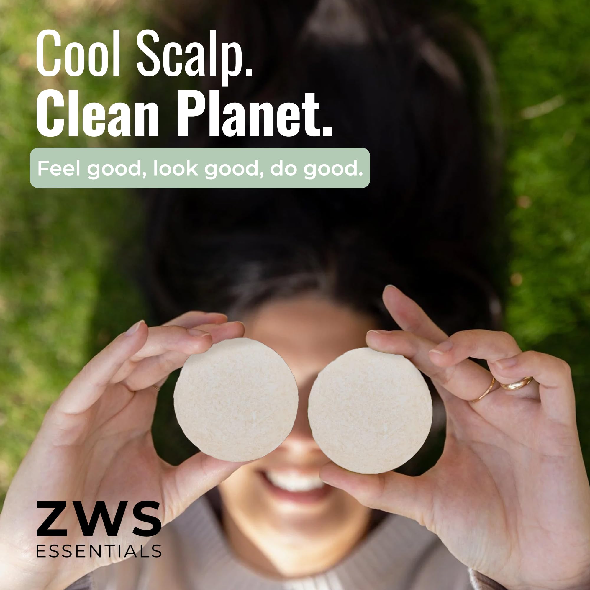ZWS Essentials Peppermint Breeze Shampoo Bar – Vegan Solid, Zero Waste Care for Oily Hair