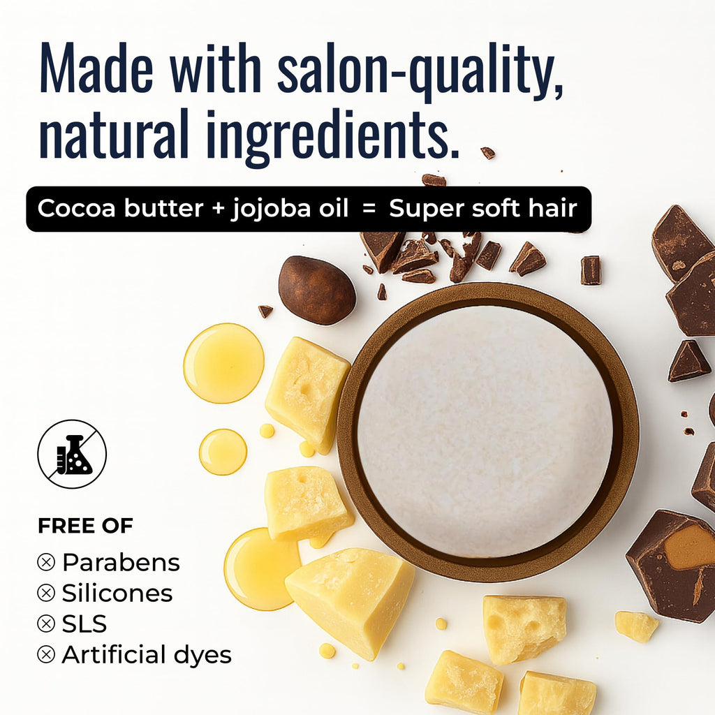 ZWS Essentials Simply Unscented Shampoo Bar — Fragrance-Free Vegan Solid Hair Cleanser
