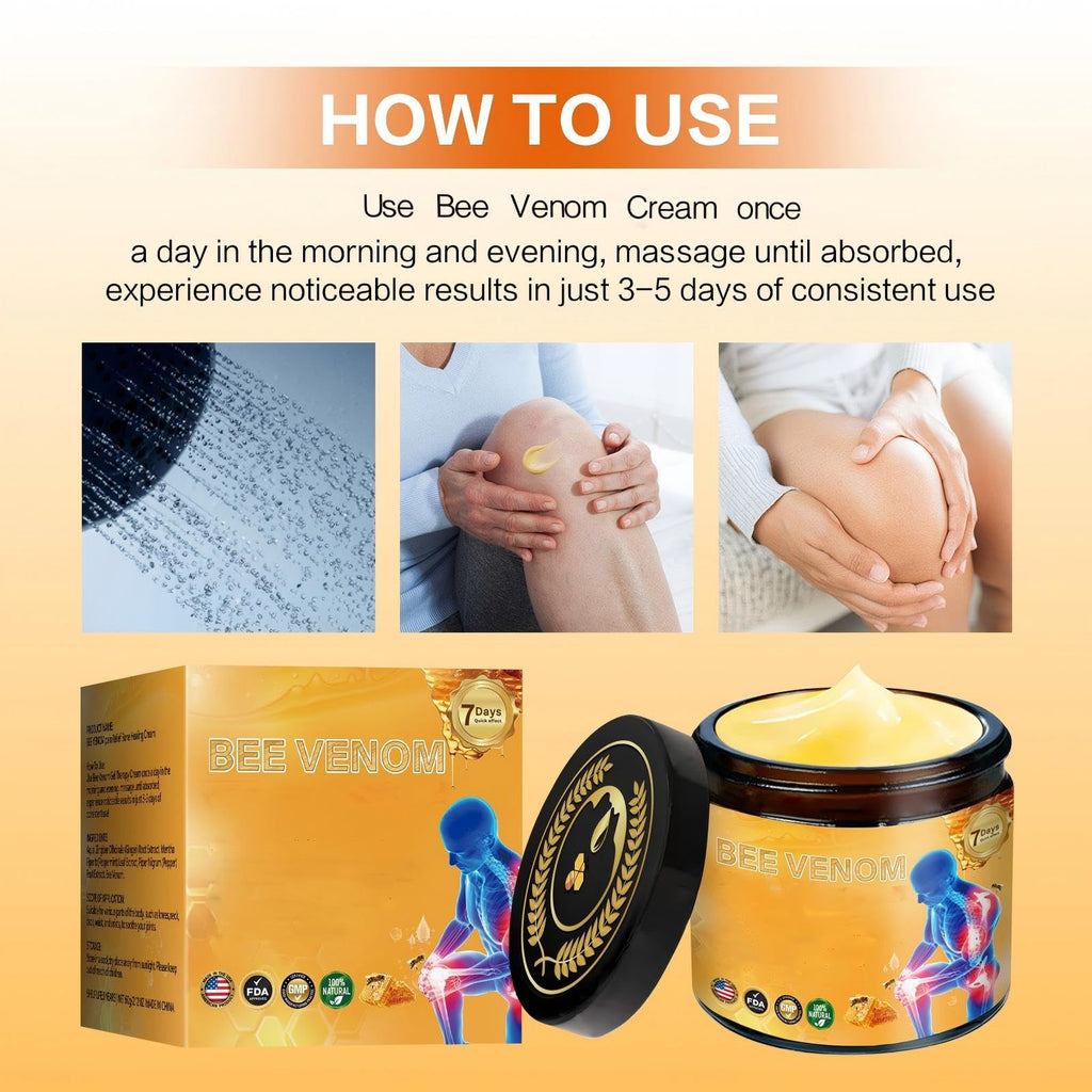 ZXZTSM 2-Pack Bee Venom Joint Relief Cream for Knees, Back & More