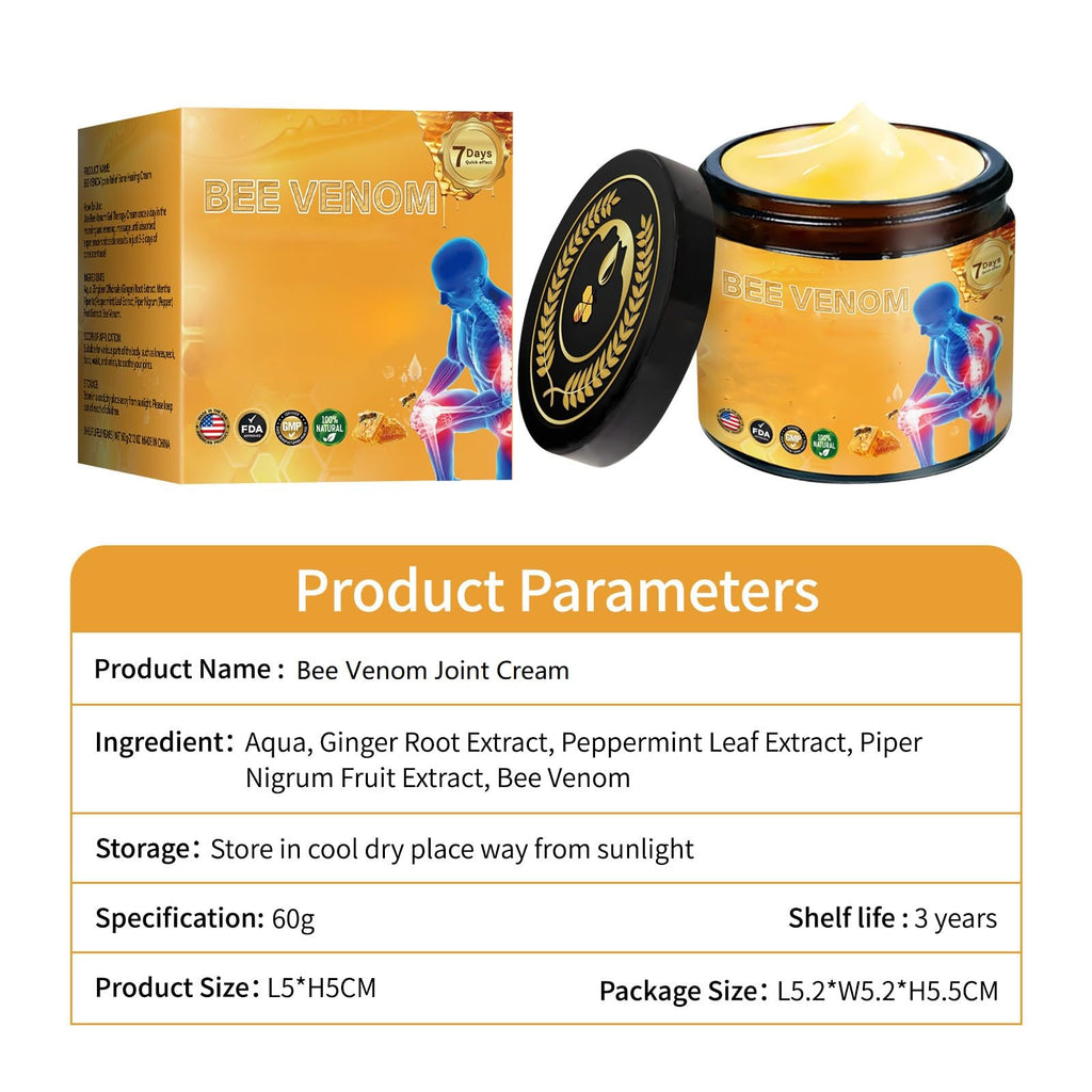 ZXZTSM 2-Pack Bee Venom Joint Relief Cream for Knees, Back & More