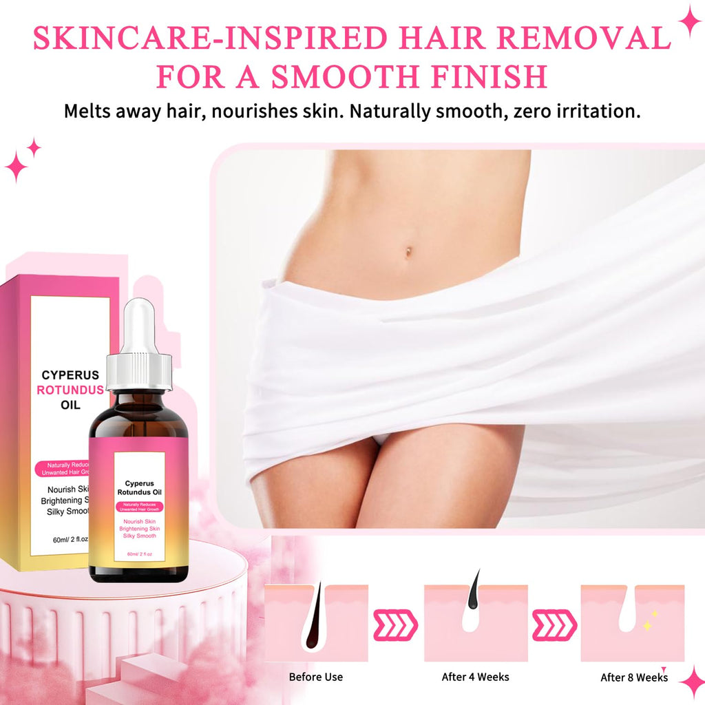 ZYGCDZ Cyperus Rotundus Oil for Hair Removal – Organic Formula for Smoother Skin (60ml)