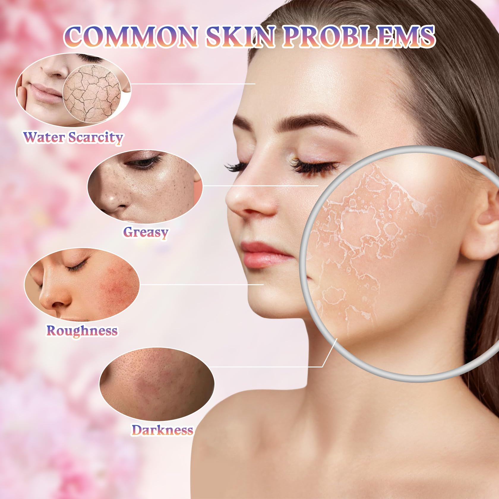 ZZCQzeze Sakura Skin Care Set — 8-Piece Hydrating Skincare Kit for All Skin Types